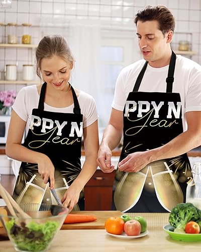 Miniatura 2 de Delantal de chef con pechera ajustable, delantal de verano con hojas de palmera y flores, con bolsillos, para hombres y mujeres, para cocina,