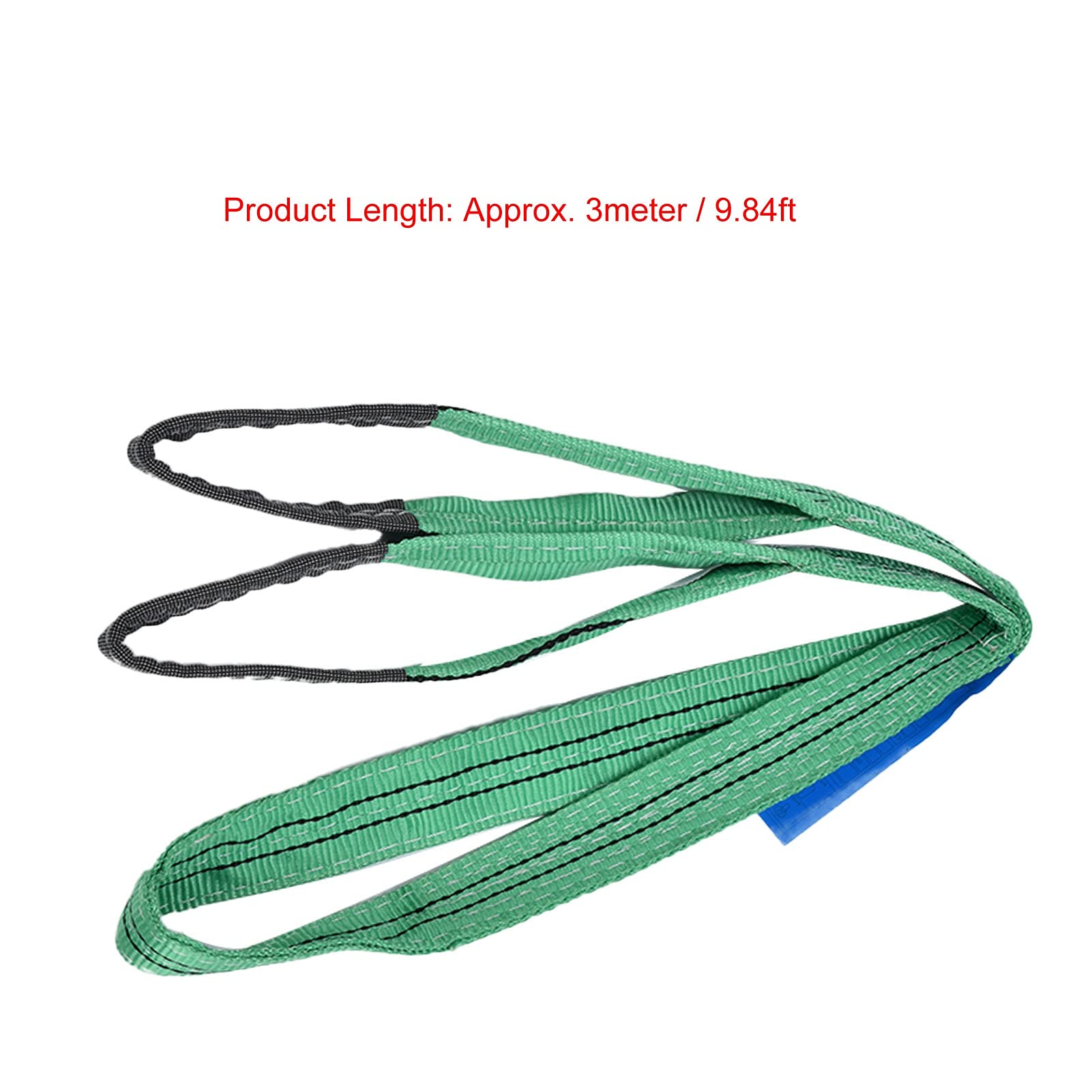 Élingues de Levage Sangles résistantes Robustes capacité de Charge 2T Sangle Plate colorée en Polyester Haute résistance(3m（9.84ft）)