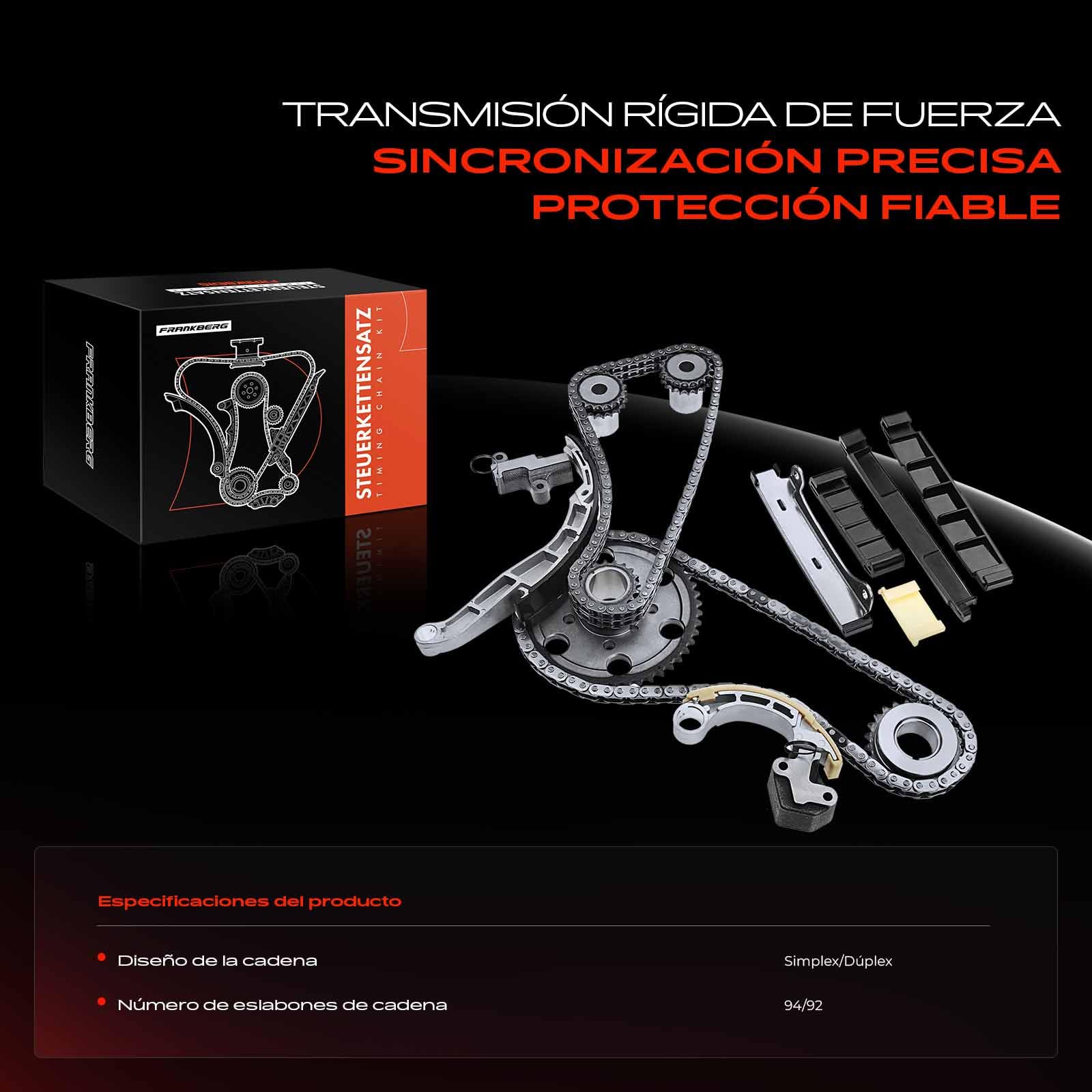 Frankberg Kit de cadena de distribución 13028AD212 | Compatible con: Camioneta NP300 D22, Navara D40 NP300, Recogida D22, Navara D22, NP300 Navara plataforma/chasis D40