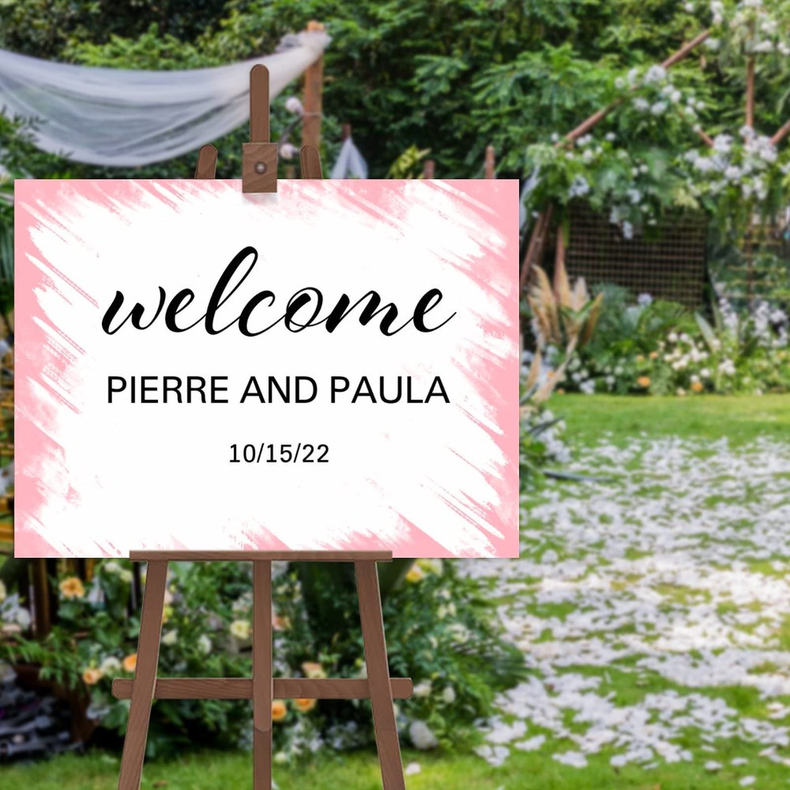 Panneau de bienvenue mariage personnalisé 40x50cm pour guider facilement vos invités