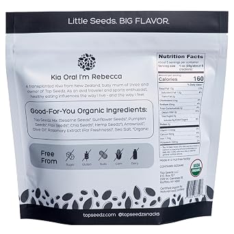 Top Seedz Organic 6-Seed Crackers, 5 oz, 2 Pack