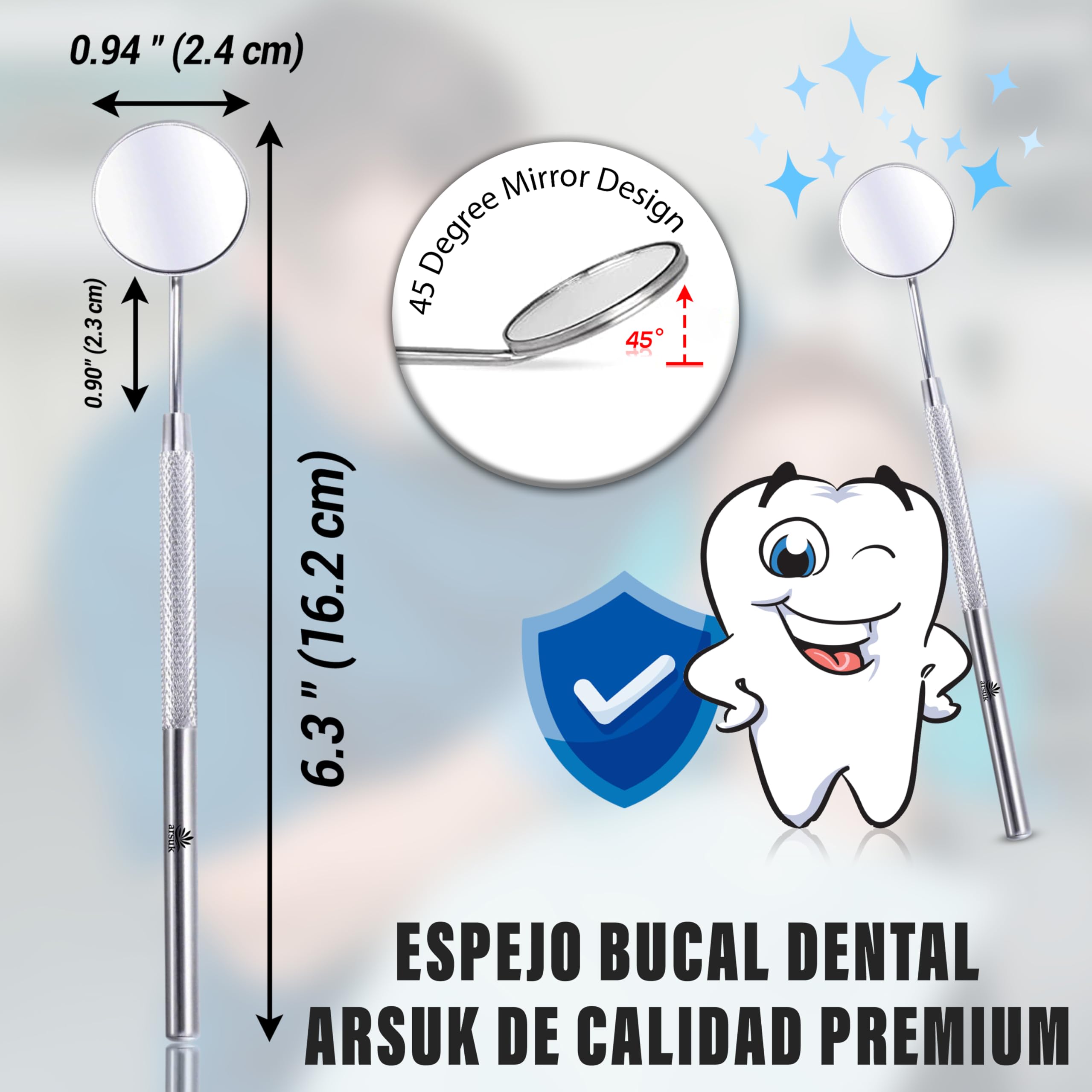 Espejo Dental con Mango Instrumentos dentales ARSUK
