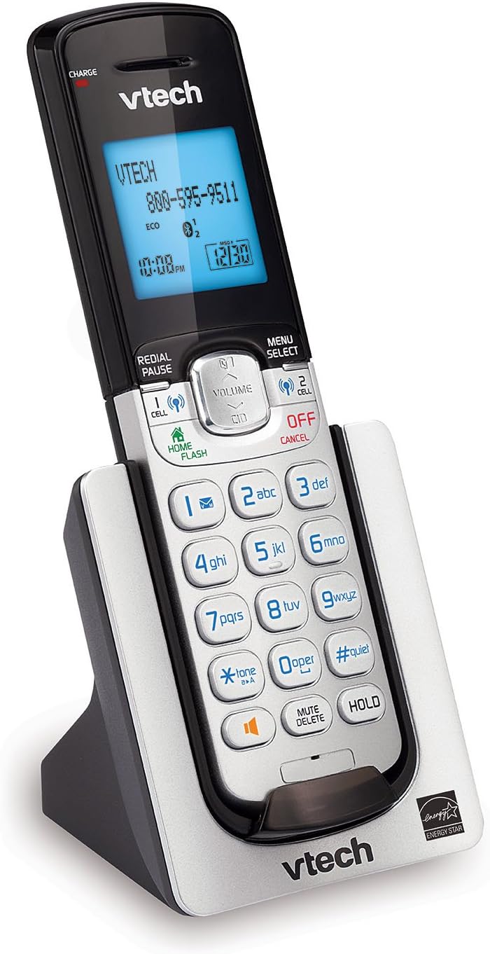 VTech DS6071 Accessory Cordless Handset, Silver/Black | Requires a VTech DS6671 Expandable Phone System to Operate