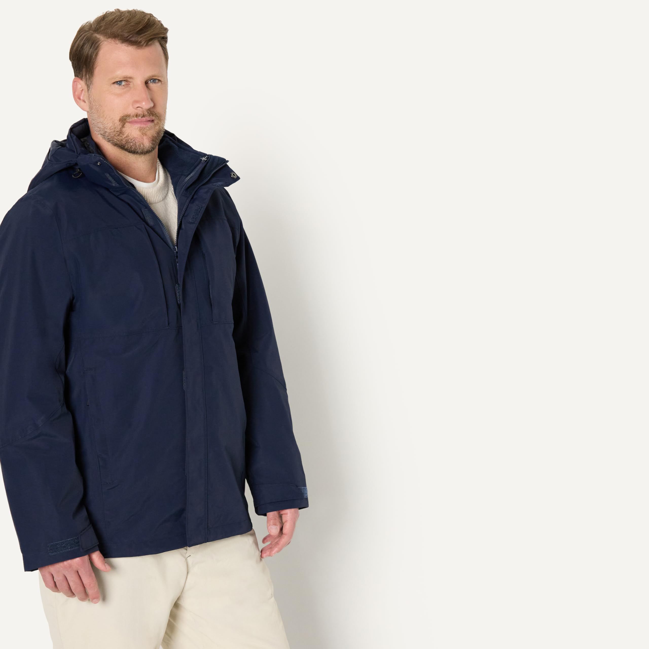 Amazon Essentials Hombre Chaqueta de Nieve 3 en 1 e Impermeable