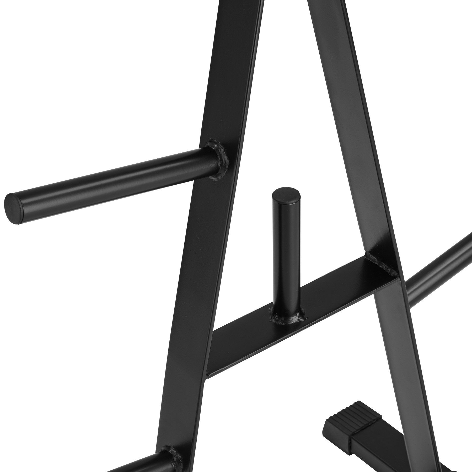tectake® Rastrelliera Porta Dischi 67x38,5x91cm, Rastrelliera Pesi per Pesi Palestra, Manubri Palestra, Dischi, Pesetti, Portata 200 kg, Home Gym, Accessori Fitness, Workout, Allenamento a Casa - Nero