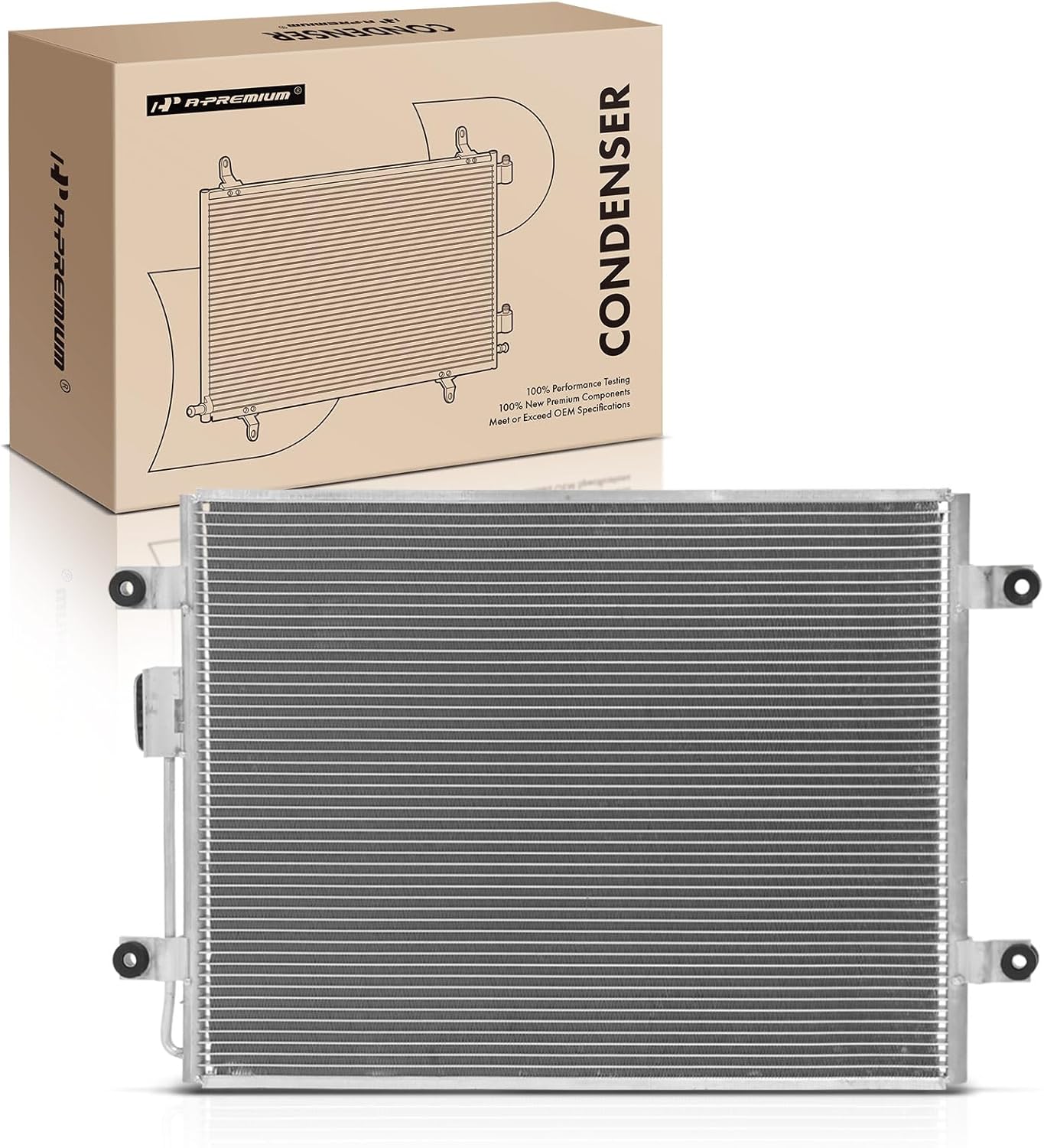A-Premium Air Conditioning A/C Condenser Compatible with Freightliner Business Class M2 2007-2010, M2 106 2009-2013 & Sterling Truck Acterra 2007-2010, Acterra 5500/6500/7500 2007-2007