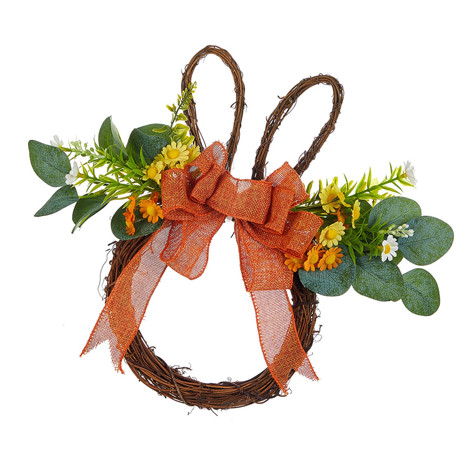 Artificial Wreath Spring Wreath Wall Decoration for Front Door Porch Wall Farmhouses Garden Party Table Centerpieces