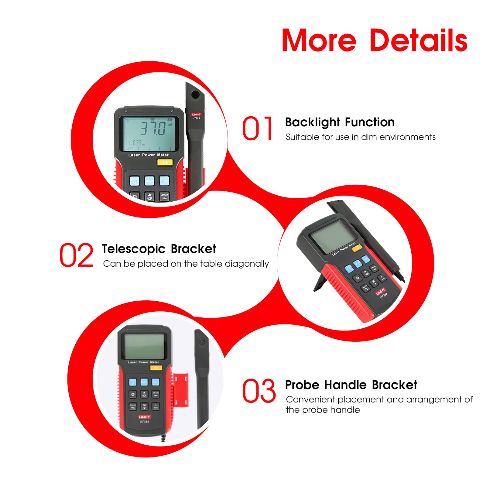 UNI-T UT385 Laser Power Meter Power Analyzer Data Logger Laser Sensor Precision Power Measurement..