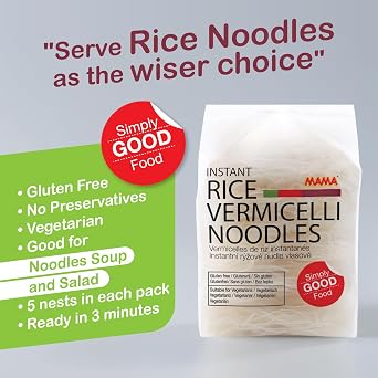 Mama instant Rice Vermicelli Noodles 225 g (Pack of 6)
