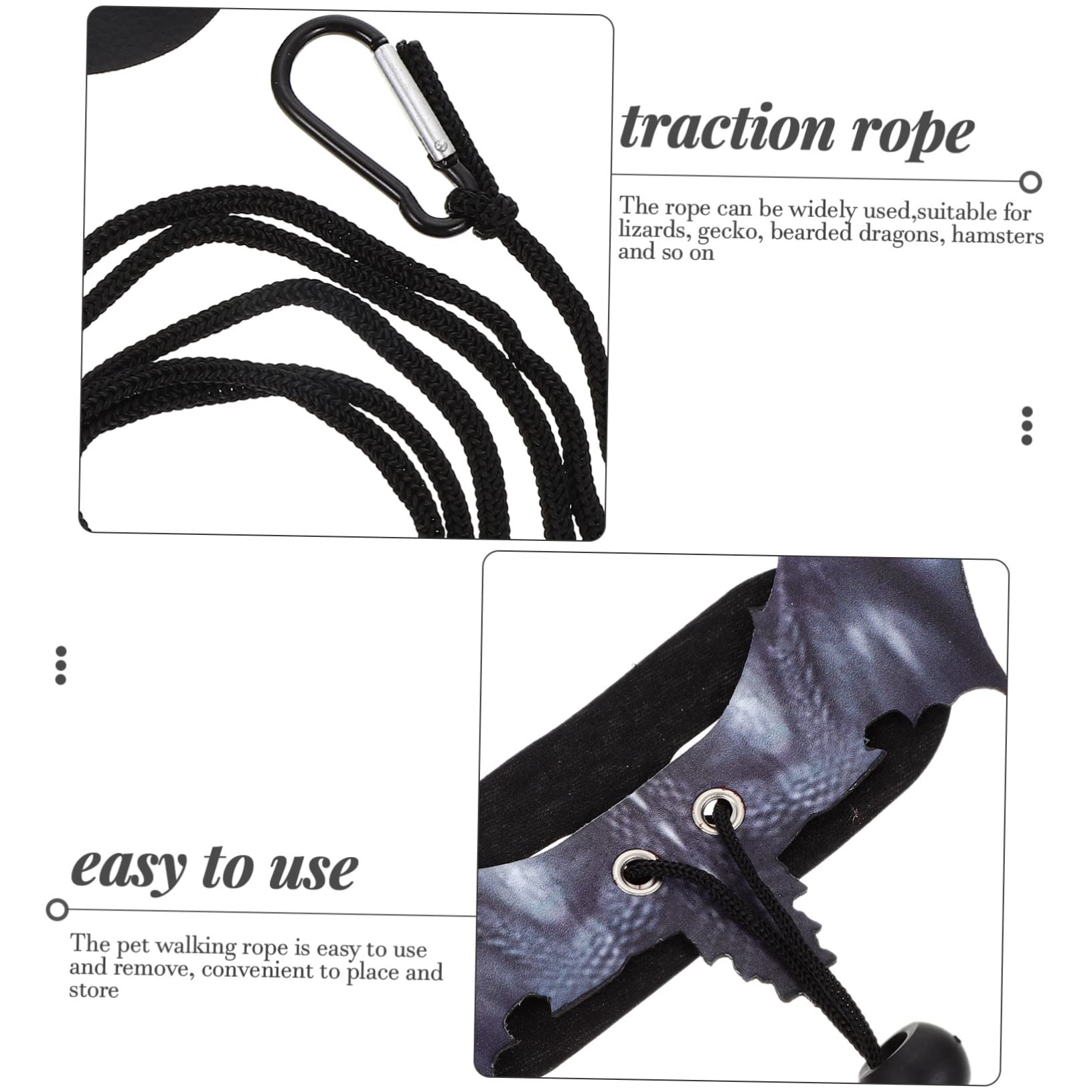 BESPORTBLE 5sets Guinzaglio e Pettorina Per Rettili Stile Creativo Forma Di Pipistrello Leggero Per Lucertole Gecko e Criceti Accessorio Pratico Per Passeggiate e Addestramento