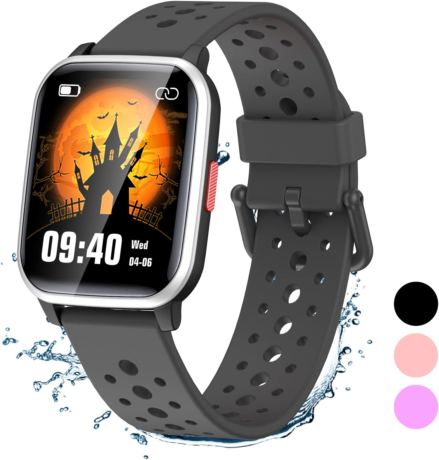 Smartwatch Kinder Fitness Tracker, 1,83 HD Kinder Smartwatch voor meisjes en jongens in de tienerleeftijd met paspoortteller IP68 waterdicht, fitness tracker horloge voor 5-16 jaar Violette