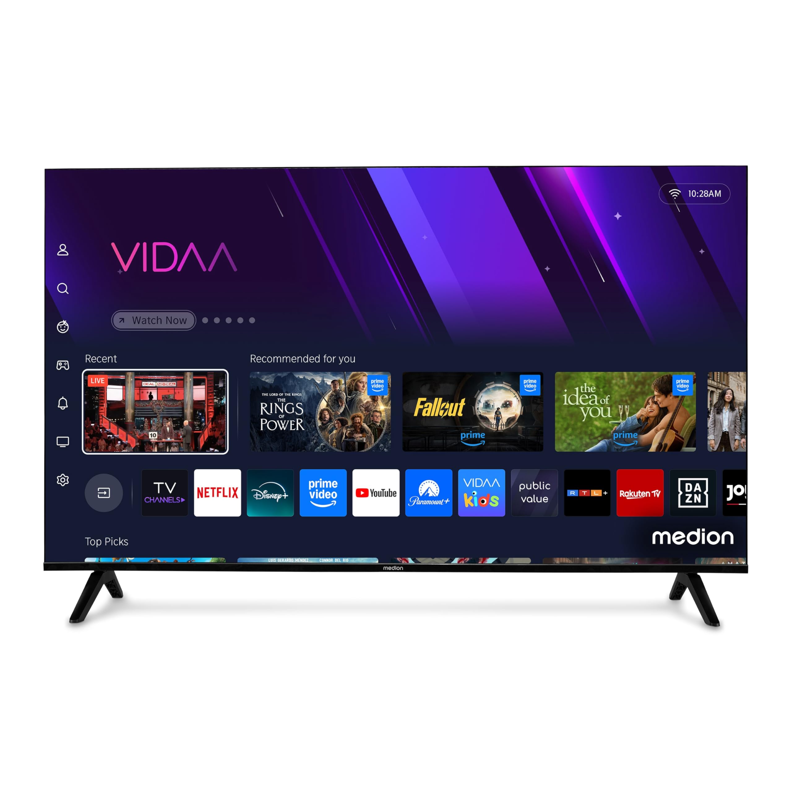 MEDION TV Ultra HD 108 cm (43") Smart-TV 4K HDR10 VIDAA Store Bluetooth MD 843301