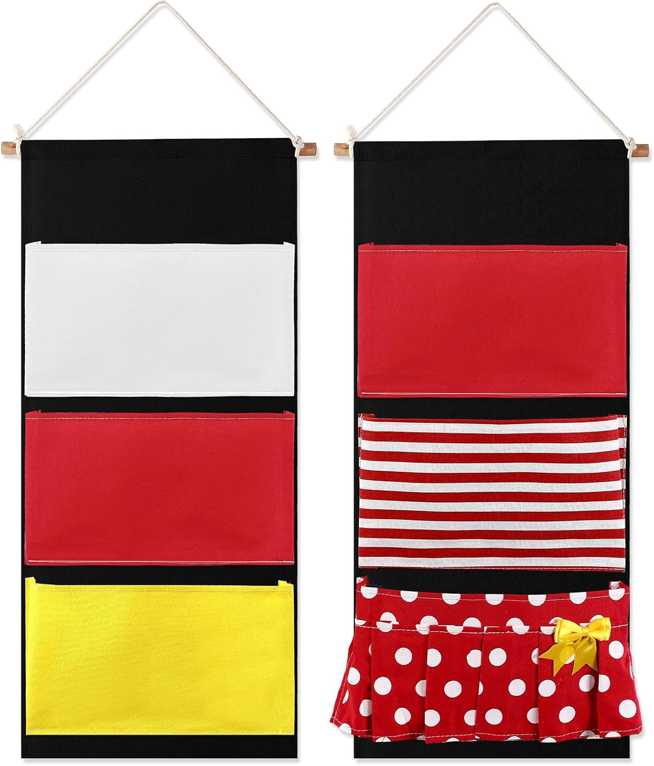 Riakrum 2 Pcs Fish Extenders Cruise Gift Hanger with 3 Pockets 2026 Fe Hanging Cabin Door Organizer Line for Travel Cruise Essentials Gift Exchanges and Pixie Dust(White)