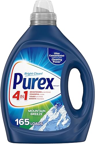 Purex Detergente líquido para ropa, ultra concentrado, brisa de montaña, 82.5 onzas, 165 cargas