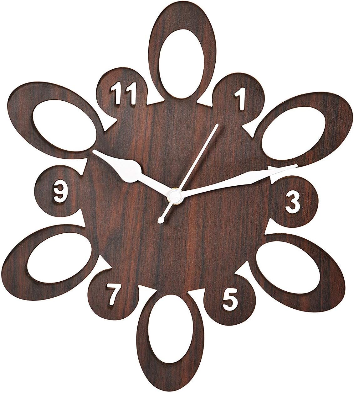 Treecase Mdf Wall Clock (25 x 25 x 2.8 cm, Brown)