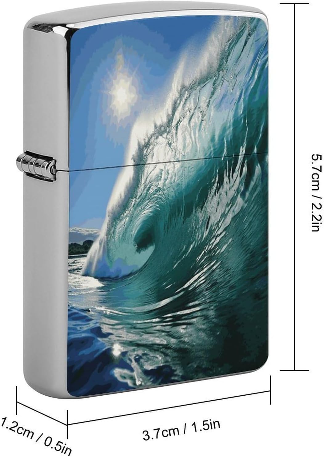 Big Ocean Wave Lighter Case Cover Lighter Shell