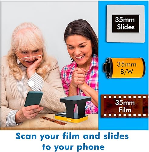 Miniatura 2 de KLIM Escáner de película móvil K2 de 1.378 in + nuevo 2024 + escáner positivo y negativo + escáner de diapositivas + escáner de fotos + kit de
