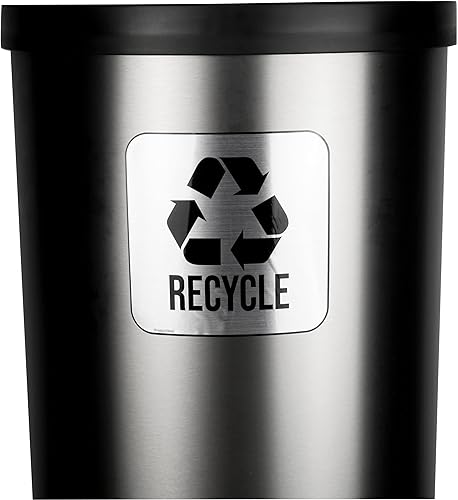 Miniatura 4 de Calcomanías de reciclaje y basura para botes de basura de cocina y contenedores de reciclaje, combo de calcomanías de basura y reciclaje para