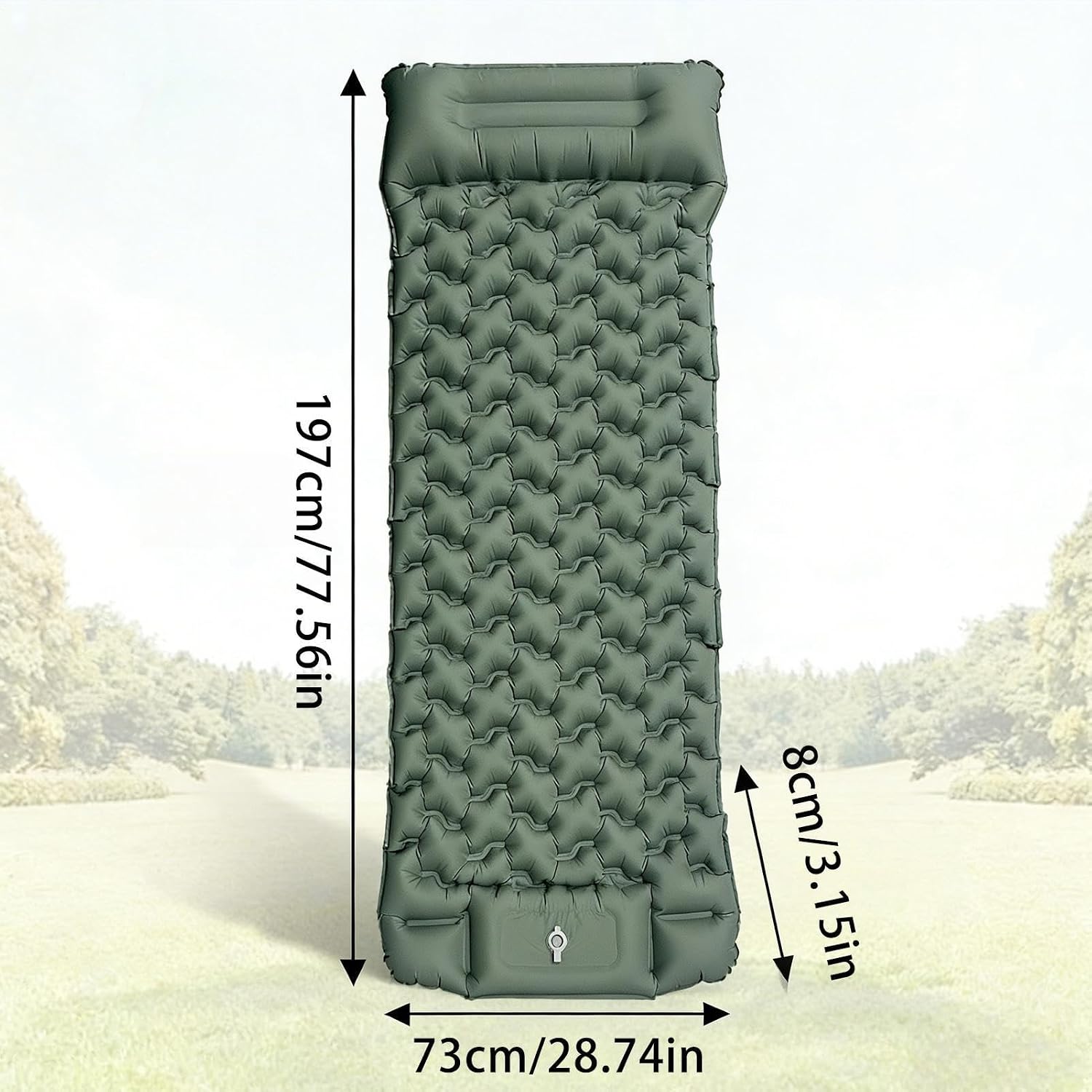Camping Sleeping Pad - Portable Mattress - Camping Built-in Pump Self Inflating Sleeping Pad,for Kids Adults Guest Tent Floor Travel Outdoor Hiking