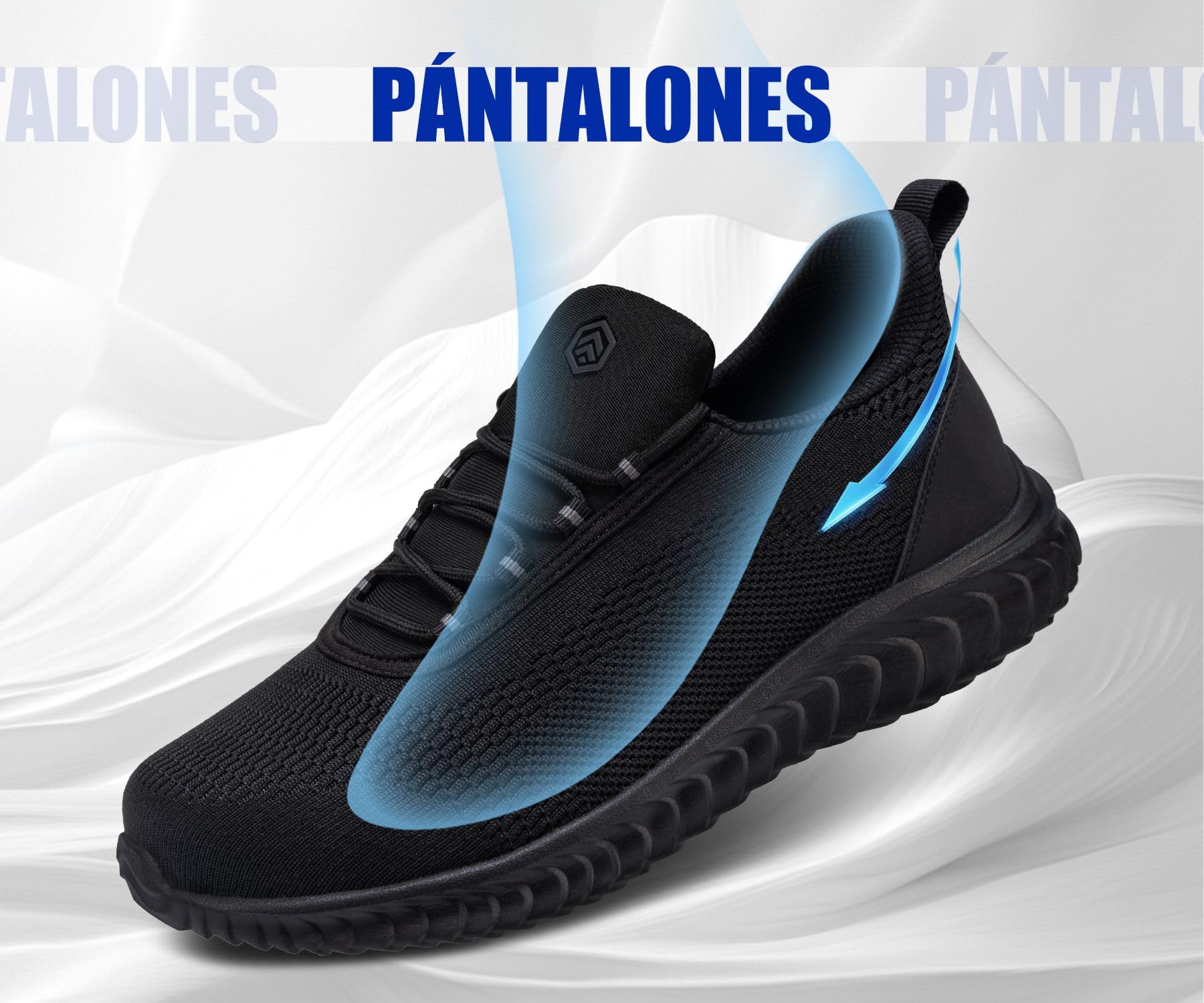 LARNMERN Zapatos de Seguridad para Hombre Slip-On Zapatillas Ligeros Calzado con Puntera de Acero