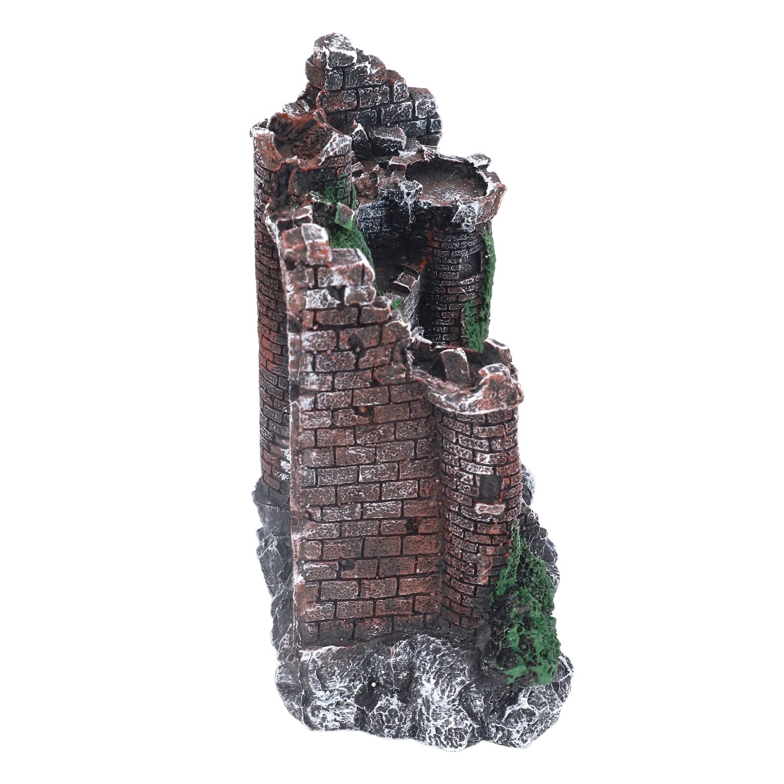 Decorazione del castello dell'acquario, ornamento del castello dell'acquario, casa per acquario in resina realistica con nascondiglio per acqua dolce salata, decorazione non