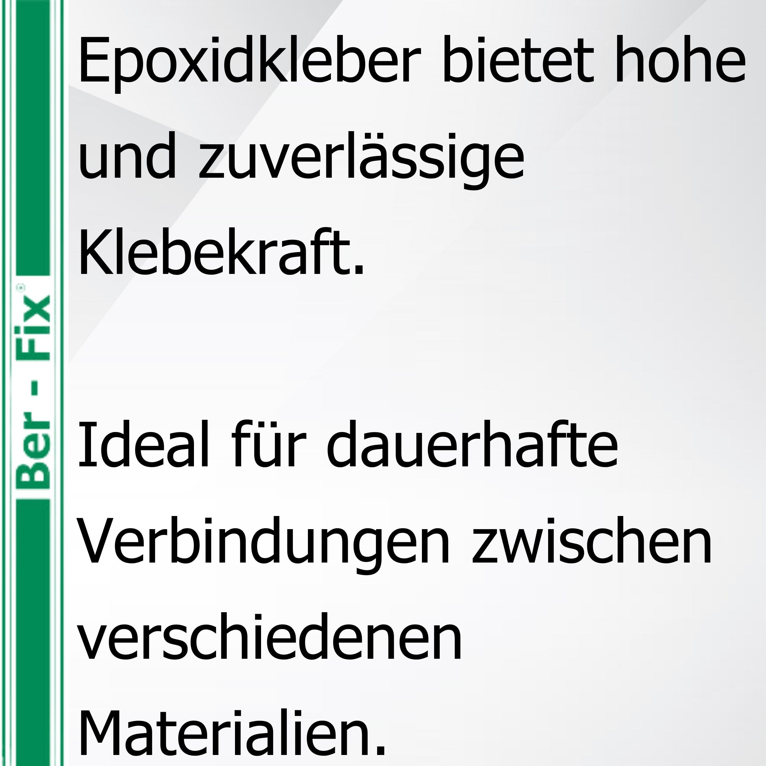 Ber-Fix® 2K Epoxidkleber 5 Min – Vorratspack (6x50g) | mit Dosierpistole; 2K-System für Spaltfüllung und feste Reparaturen; Aushärtung 5 Minuten; Inhalt: 6x50g