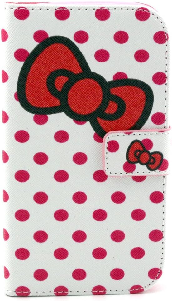 For Samsung Galaxy Grand Neo I9060 Case, IVY Spot Bowknot - Fashion Elegance Magnetic Snap Wallet Card Flip Synthetic Leather Stand With TPU Case Cover Skin For Samsung Galaxy Grand Neo I9060 / Samsung Galaxy Grand Duos i9082 i9080 GT-I9082