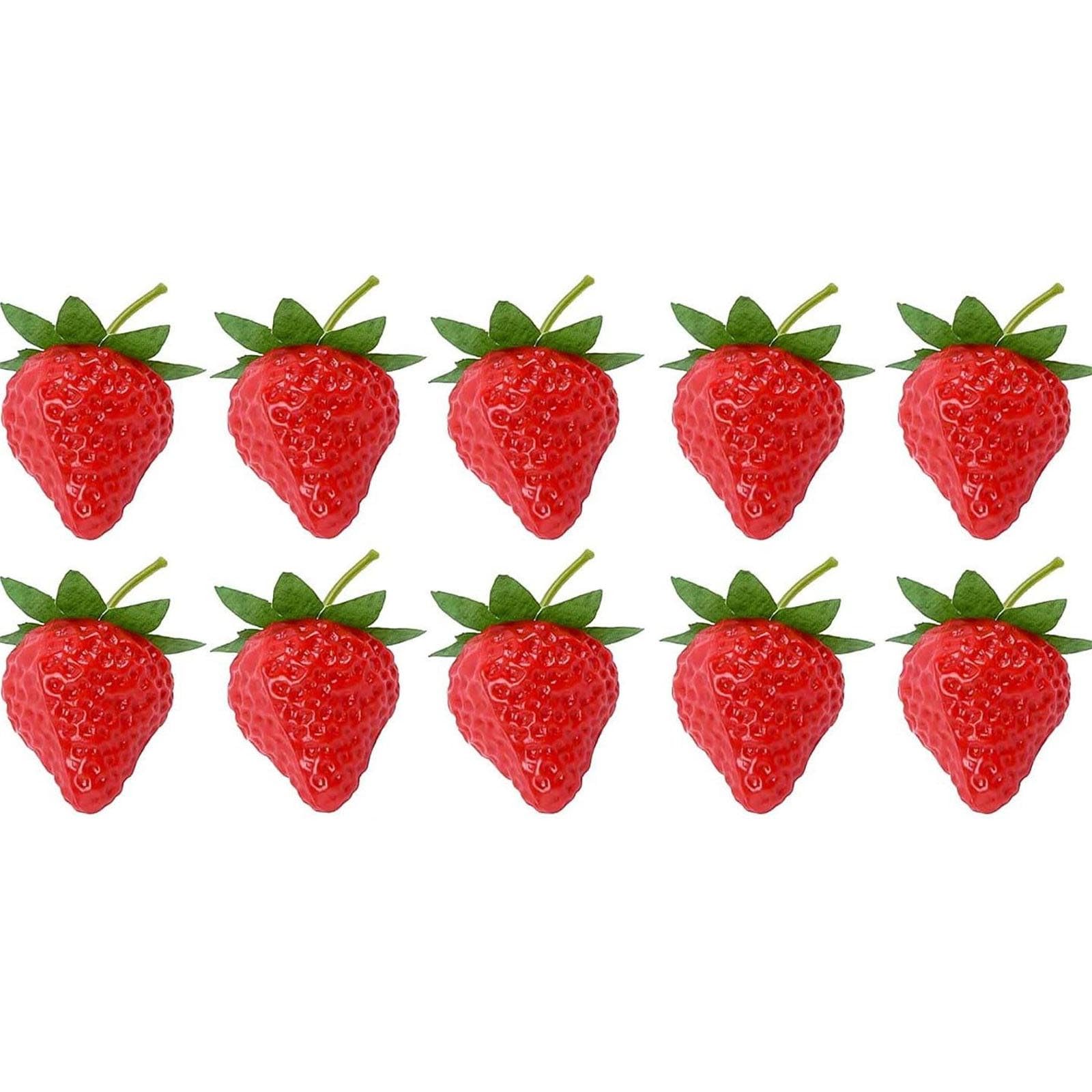 YROHGKPN Faux Strawberries for Seasonal Decorations and Creative Arrangements Fruit Ornament Table Centerpieces Faux Strawberries