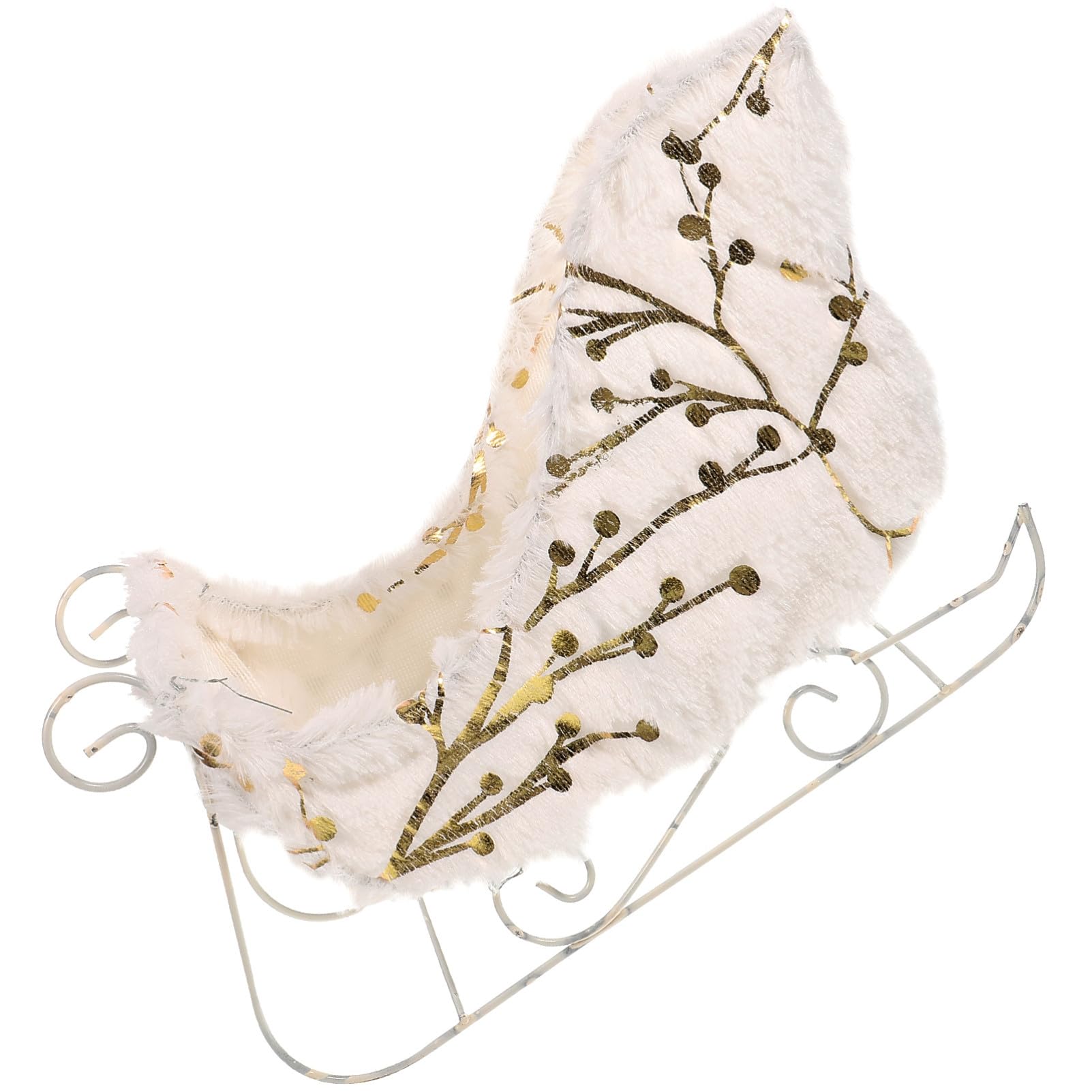 Trineo Decorativo Navideño Pequeño De Hierro Diseño Texturizado, Adorno Ligero para Decoración De Hogar Fiestas Navideñas, Accesorio Compacto para Escritorio y Ambiente Festivo