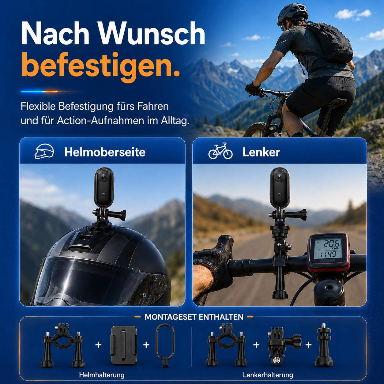 H88 4K Körperkameras mit Audio- und Videoaufnahme, wasserdichte Körperkamera 4K, magnetisch & 360° Clip, 120-min-Akku für Radfahren, Haustierwandern (4K-Pro-64G)