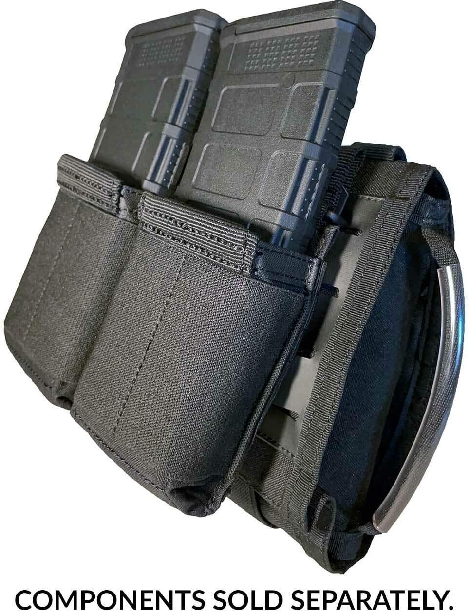 Rescue Essentials Tactical IFAK Pouch – First Aid EMS EMT Bags – Flat Emergency Utility EDC – Military Survival Outdoor Kit – Black