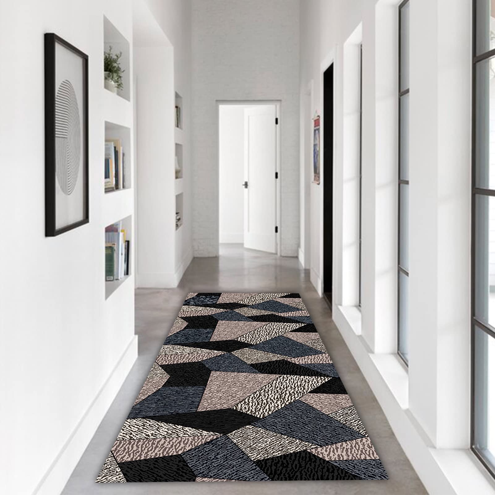 Geometryczne Długie Dywan Dywaniki Dywaniki Na Korytarz, Nadszeńska Runner Dywan Dywan Dywanów Schodki Dekoracje Kuchnia Decor Mats - Długość niestandardowa (Size : 80x400cm)