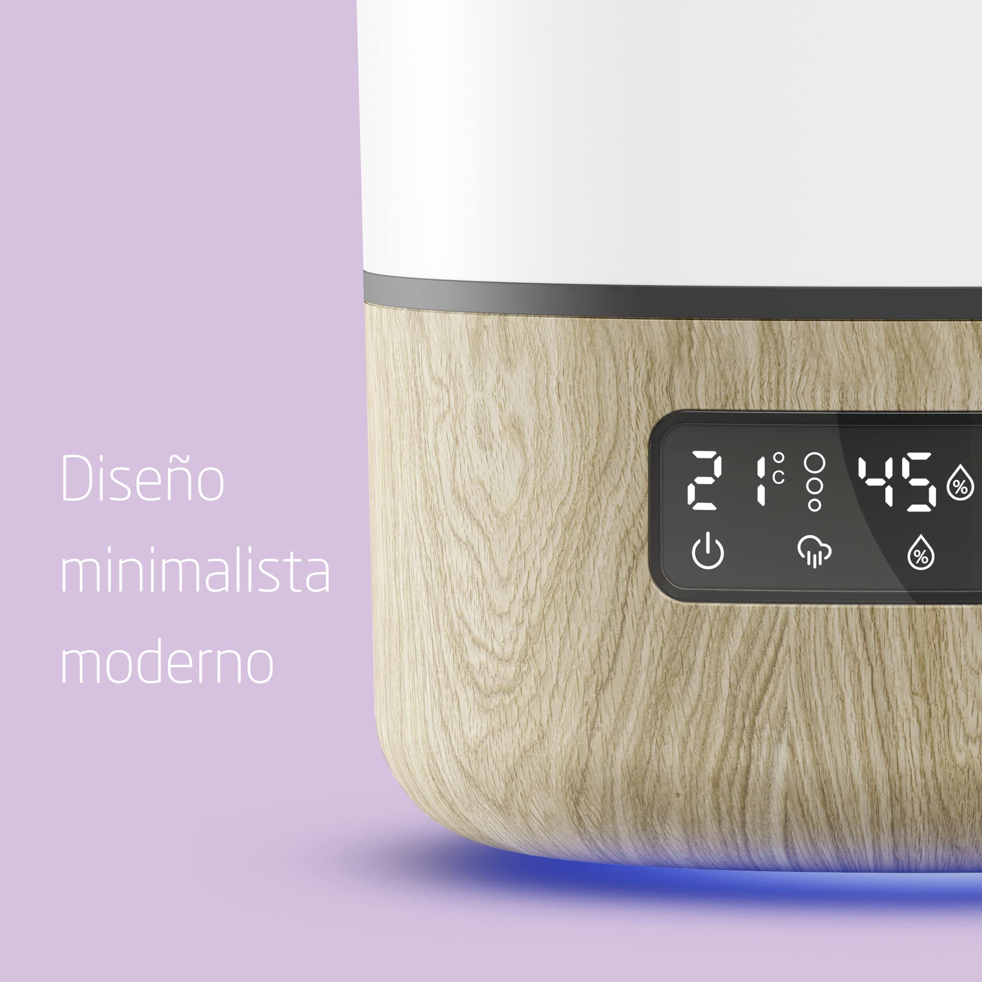 Maxi-Cosi Breathe Humidificador, nebulizador silencioso, 24 horas de funcionamiento, recipiente para esencias, temporizador, termómetro higrómetro, compatible con Amazon Alexa y Google Home