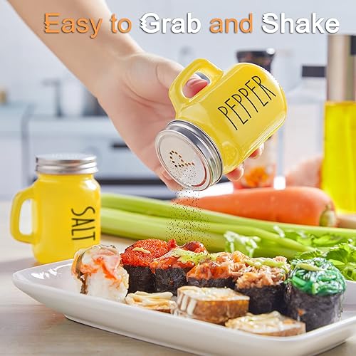 Miniatura 11 de Juego de salero y pimentero turquesa, decoración de cocina verde azulado y accesorios para el hogar, restaurantes, bodas, juego de sal y pimienta