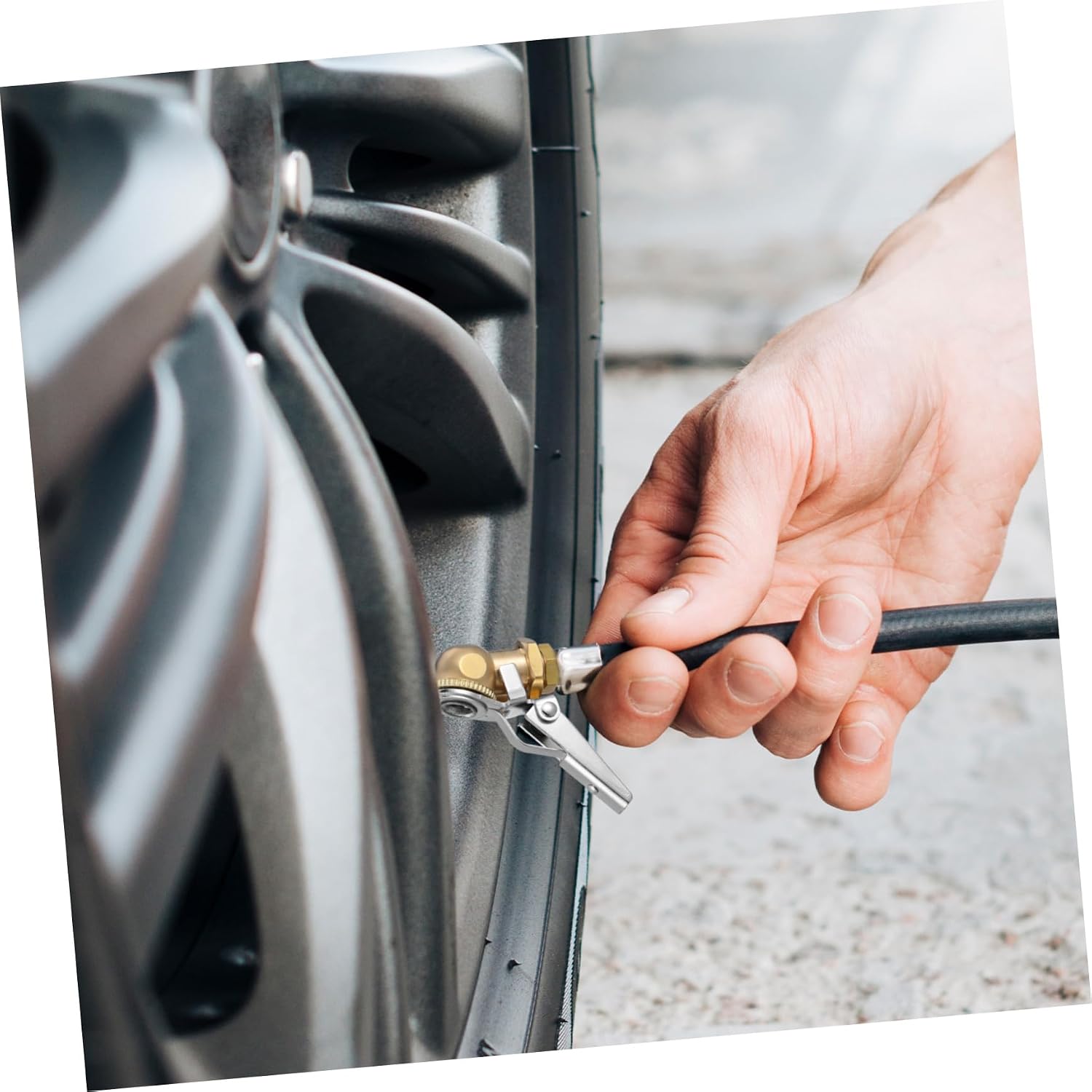 4pcs Locking Air Chuck for Tire Inflation Tire Chuck Compressor Secure Grip for Cars Trucks and Motorcycles