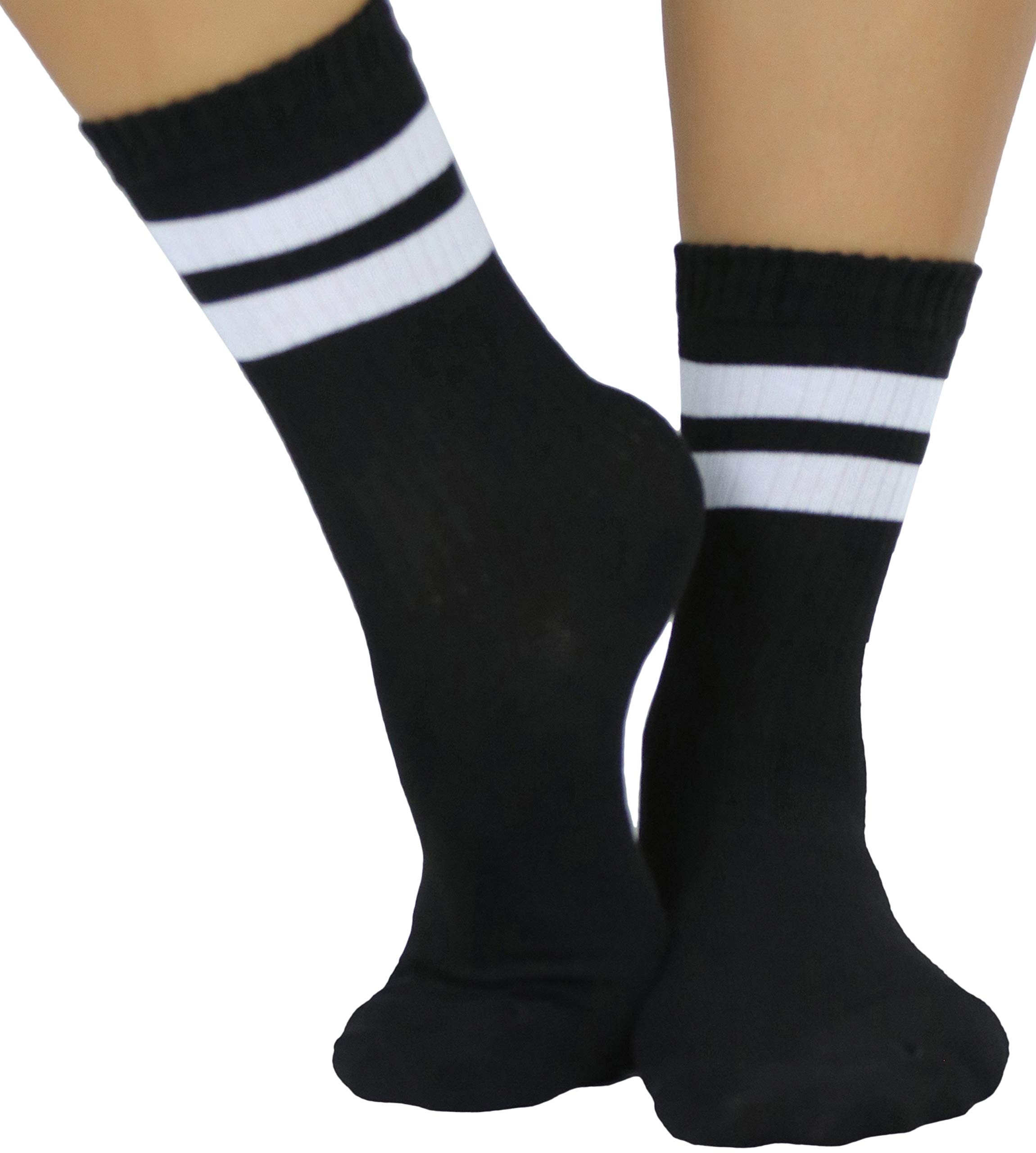 ToBeInStyle - Calcetines de tobillo atléticos para mujer - Blanco - Talla única