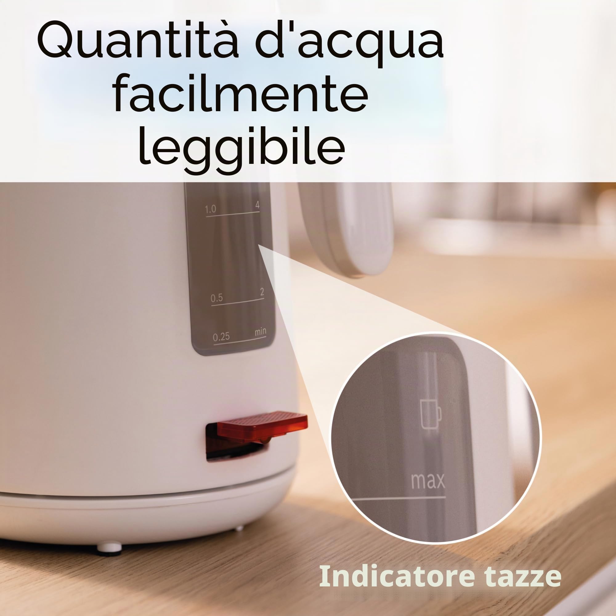 Bosch MyMoment TWK2M161 - Bollitore senza fili con spegnimento automatico, protezione da surriscaldamento, indicatore di tazza, filtro anticalcare rimovibile, protezione contro il deambulo,