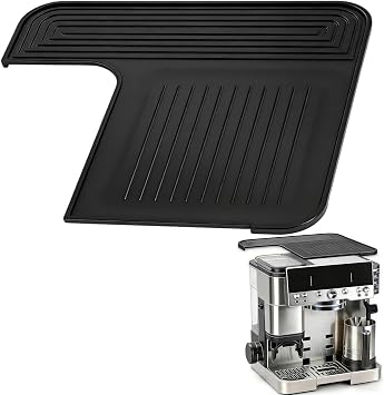 Only Fit for Ninja ES601 ES701, Silicone Coffee Mat Compatible with Ninja Luxe Cafe Espresso Machine Accessory, Prevent scratches, Waterproof Heat Resistan, Food Grade Silicone Non-Slip Black