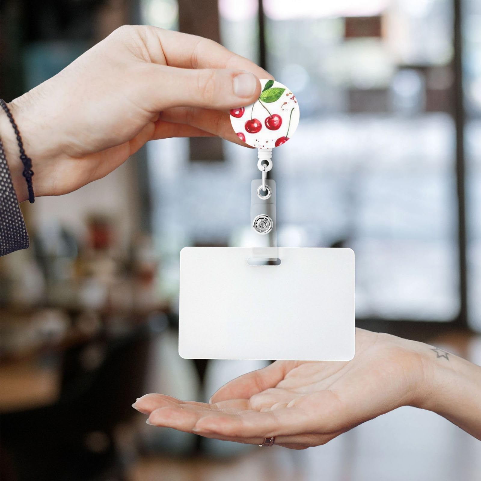 Bobine De Cristal Rétractable En Forme De Cœur D'amour Porte-Badge