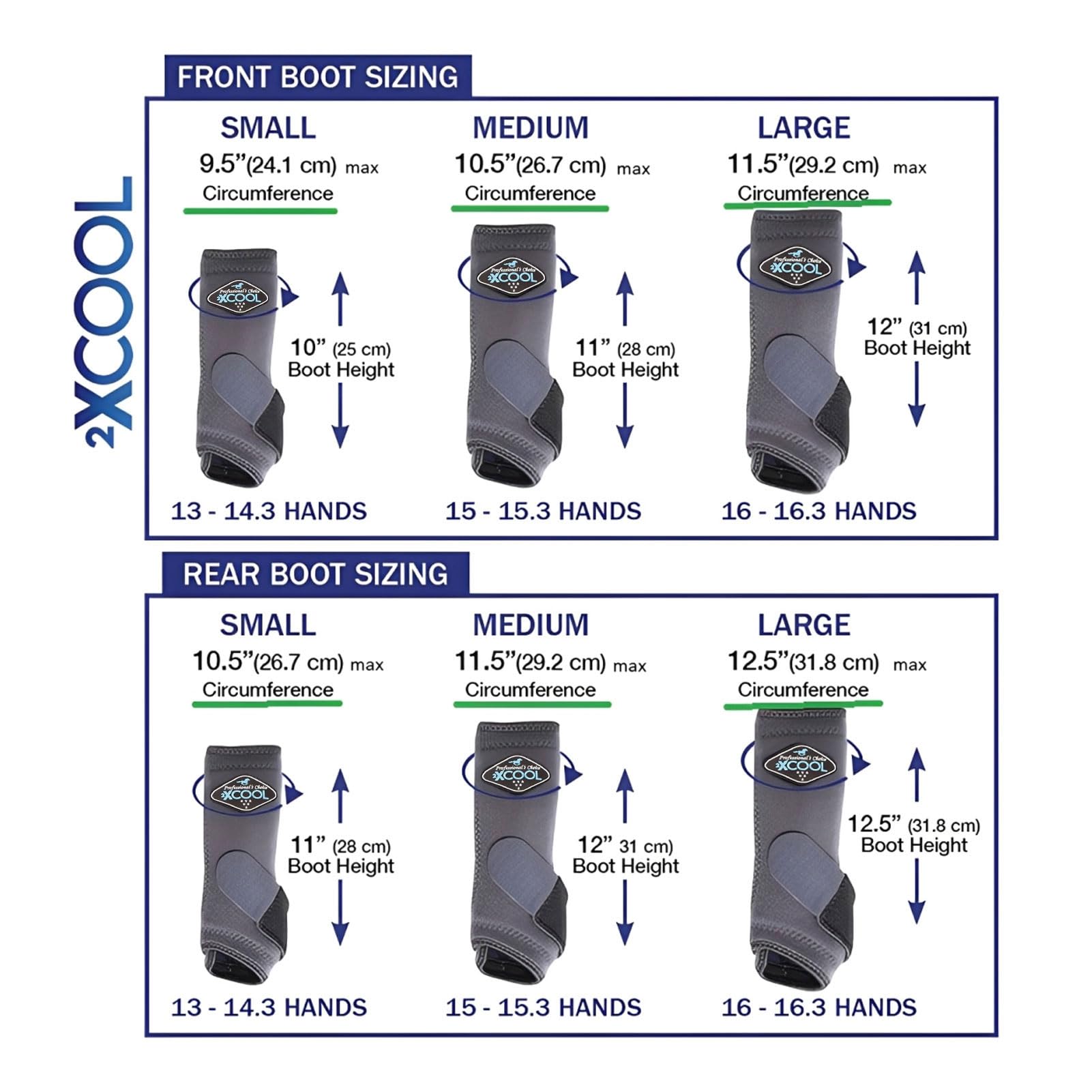 Professional's Choice 2XCOOL - Botas Deportivas de Medicina para Caballos | Diseño Protector y Transpirable para máxima Comodidad y Durabilidad en Caballos Activos | Paquete económico de 4