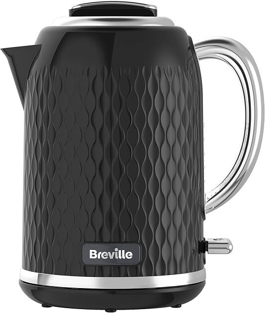 Breville VKT017 Curve Jug Kettle, 3000 W, 1.7 Litres (Black)