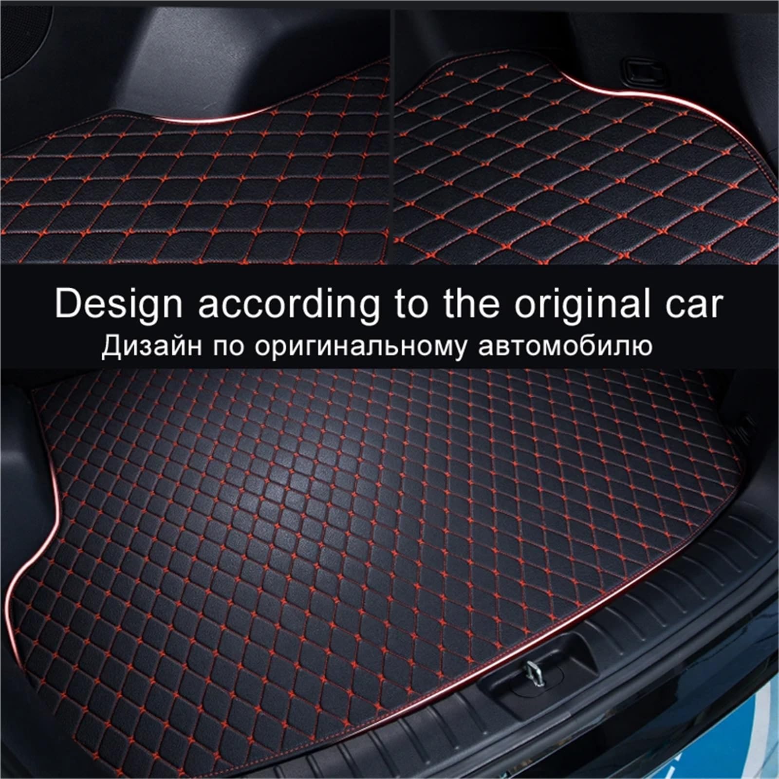 Carpet Cargo Liner Mata do bagażnika samochodowego pasująca Audi A7 2019 2020 2021, wykładzina, dywanik, części wewnętrzne, akcesoria, pokrowiec(Black and Beige)