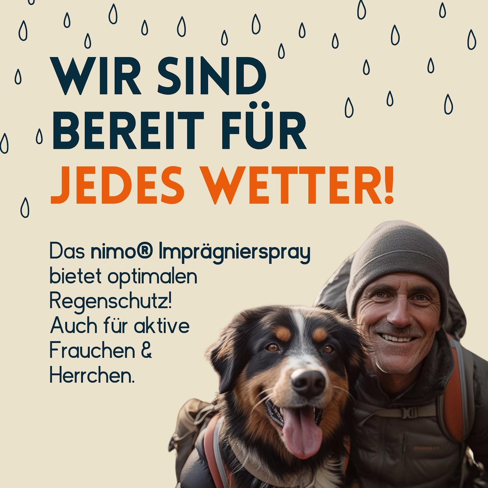 nimo® Spray imperméabilisant pour vêtements fonctionnels | Spray imperméabilisant contre la pluie et la saleté | Vêtements d'extérieur imperméables | Protection contre la pluie pour vestes |