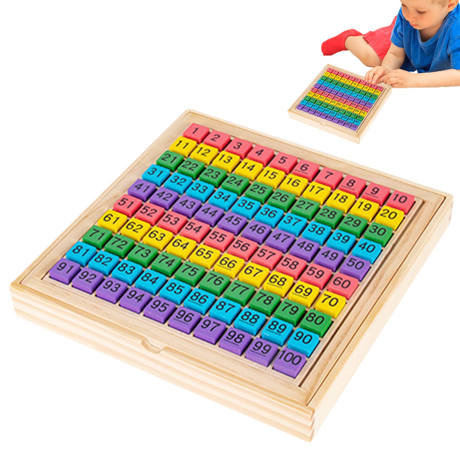 Tableau de chiffres à compter avec perles lumineuses, centaines de chiffres, design compact, exercice pratique d'arithmétique