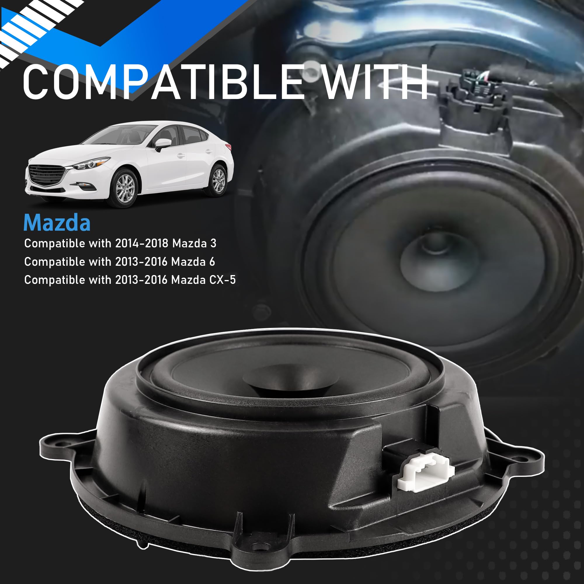 YzusGomumu BHN9-66-96 Front Door Speaker Compatible with 2014-2018