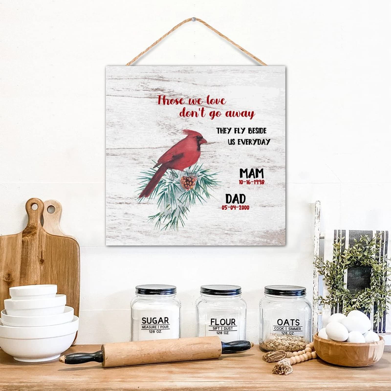 Panneau décoratif vintage en bois à suspendre comme cadeau de crémaillère