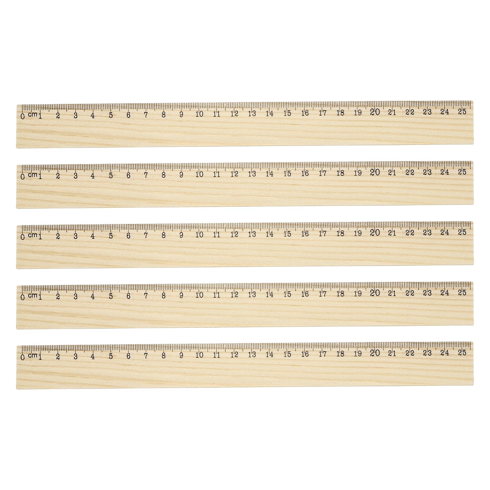 PATIKIL 10 Inch Wooden Rulers, 12Pcs Drafting Ruler Measuring Drafting Tools with Centimeters for Office Home Teacher Drawing Supplies, Wood
