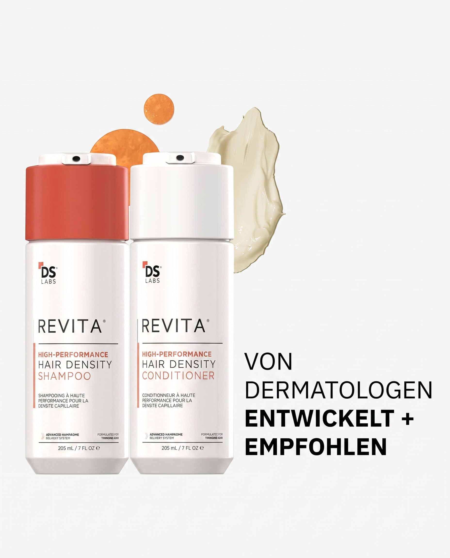 Revita Shampoo – Erfrischende Kopfhautreinigung für sichtbar volleres, volumisiertes Haar, leichte Feuchtigkeitspflege, ohne Sulfate & Silikone, farbschonend, 205 ml