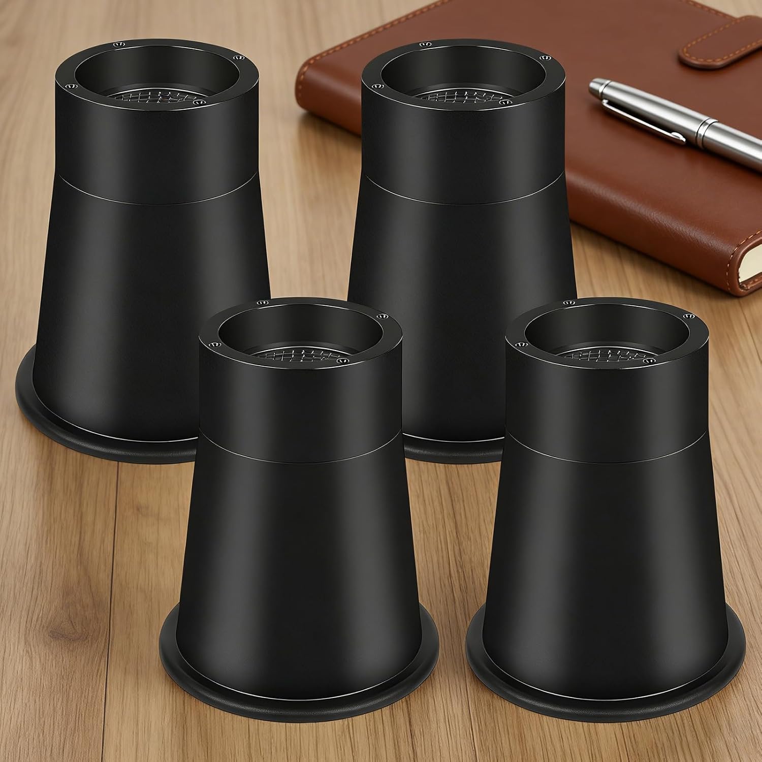 Bed Riser - Adjustable Stackable Leg Extender, Couch Leg Risers | Non Slip Furniture Elevator Support Blocks, Heavy Duty Lift Height Increase Stabilizer Protector Base for Home