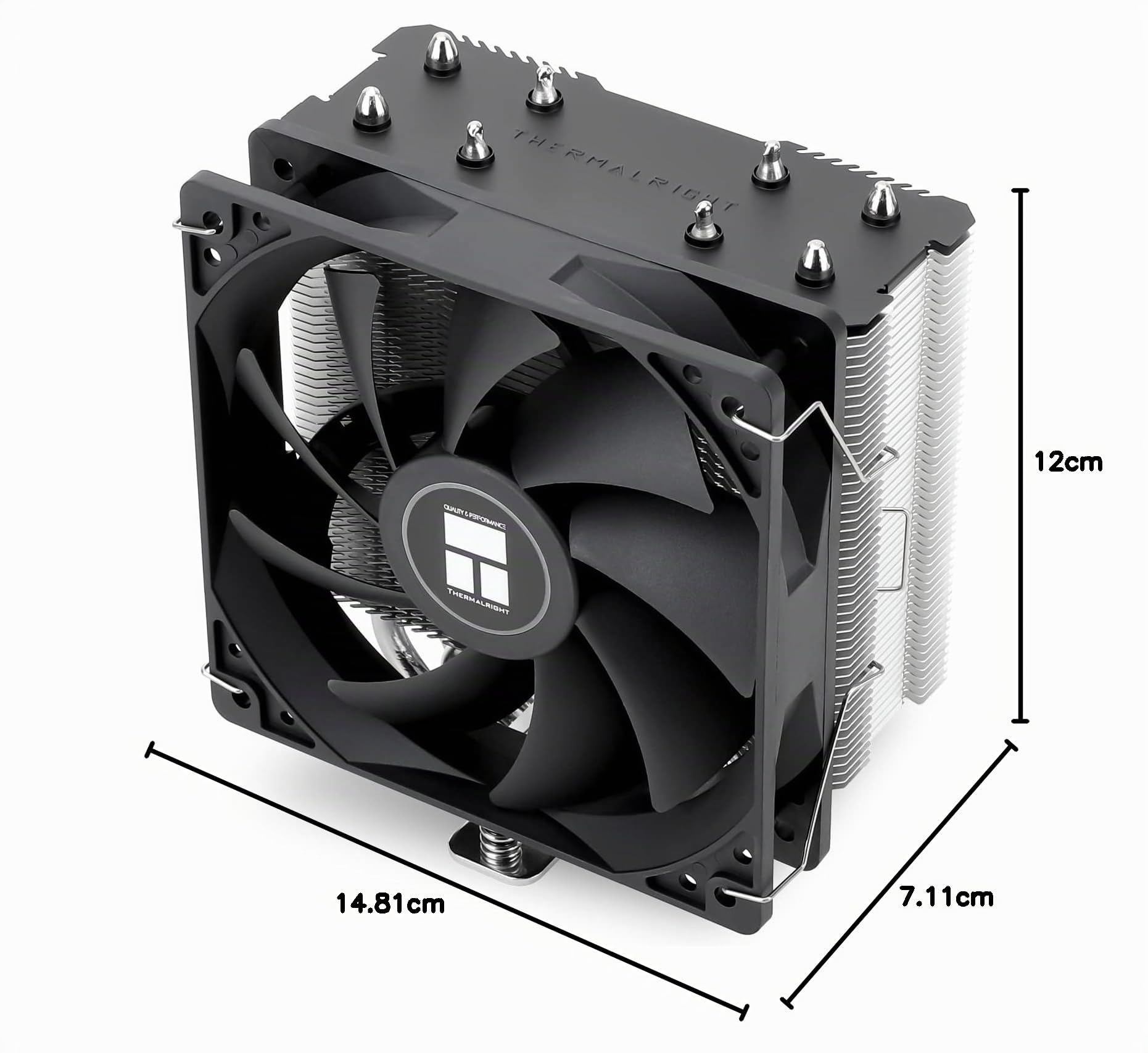 Thermalright TR Assassin X 120 SE CPU Air Cooler, 4 Heat Pipes, TL-C12C PWM Quiet Fan CPU Cooler con rodamiento S-FDB, para AMD AM4/Intel 1150/1851/1200/1700